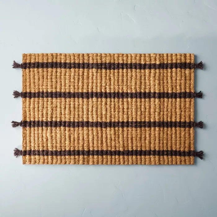 Multi Stripe Estate Coir Door Mat - Hearth & Hand™ with Magnolia | Target
