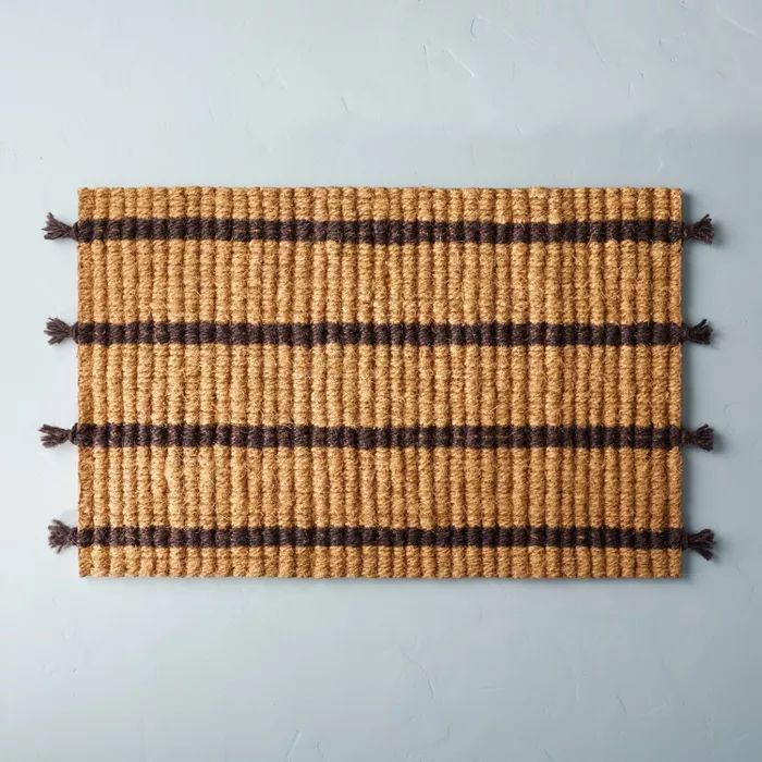 Multi Stripe Estate Coir Door Mat - Hearth & Hand™ with Magnolia | Target