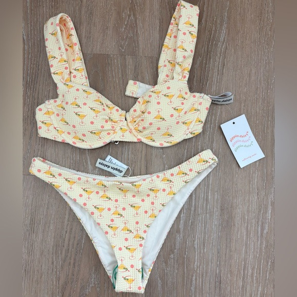 NWT Dippin Daisy's Bikini Set Yellow Martini Small | Poshmark