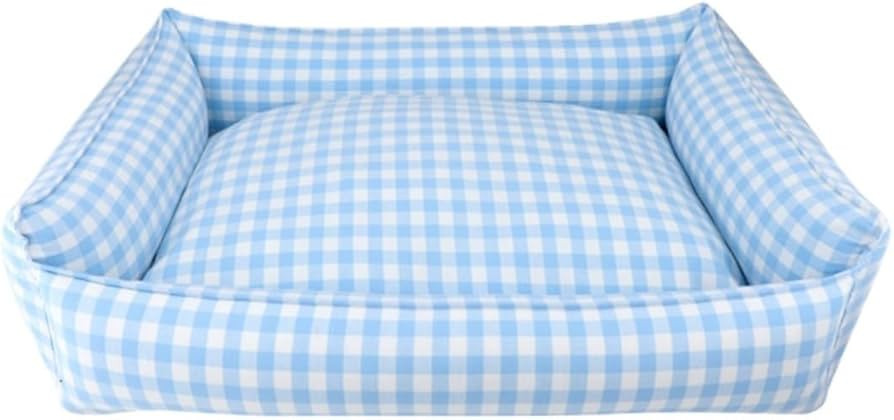 Gingham Dog Bed for Small Dogs Washable Plaid Dog Bed for Medium Dogs Checked Dog Bed with Remova... | Amazon (US)