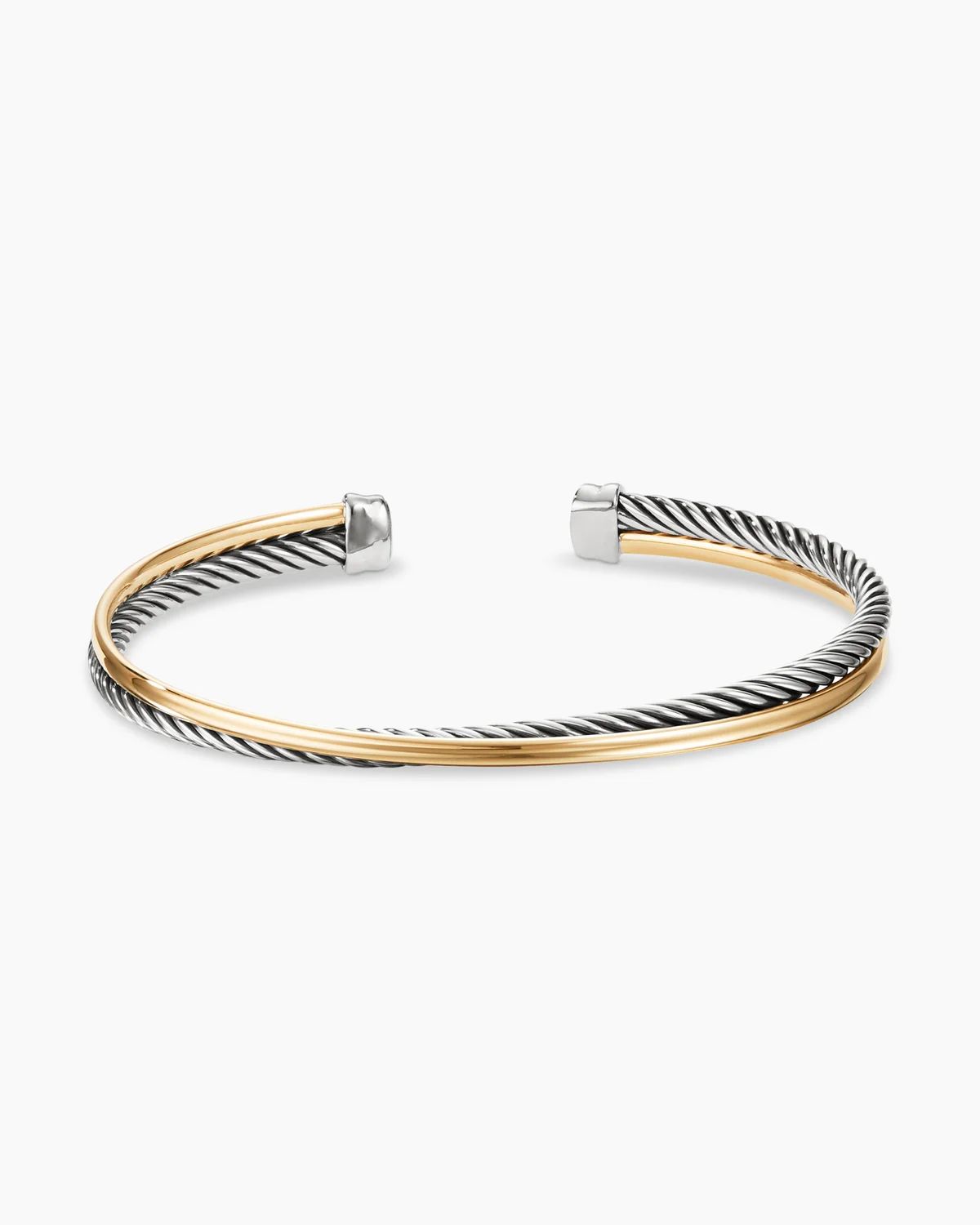 Crossover Bracelet in Sterling Silver with 18K Yellow Gold | David Yurman
