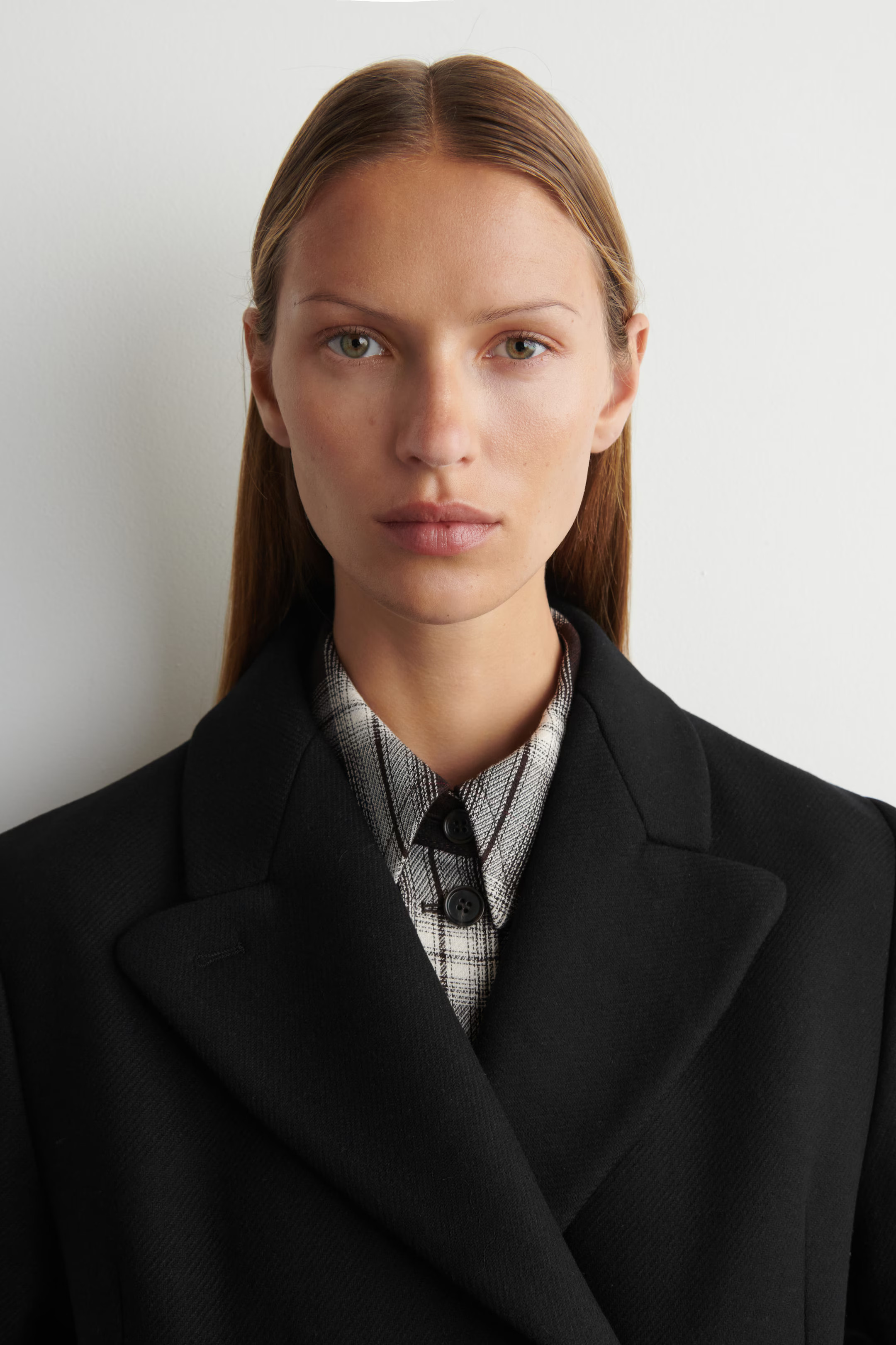 TAILORED DOUBLE-BREASTED WOOL LONG COAT - BLACK | COS US | COS (US)