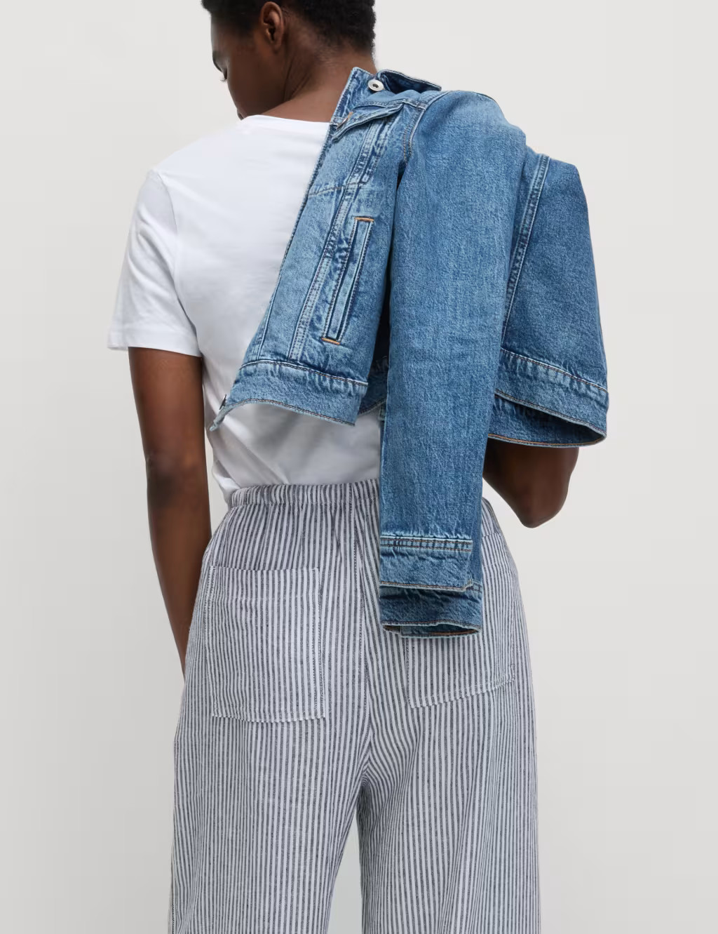 Linen Blend Wide Leg Trousers | Marks & Spencer (UK)