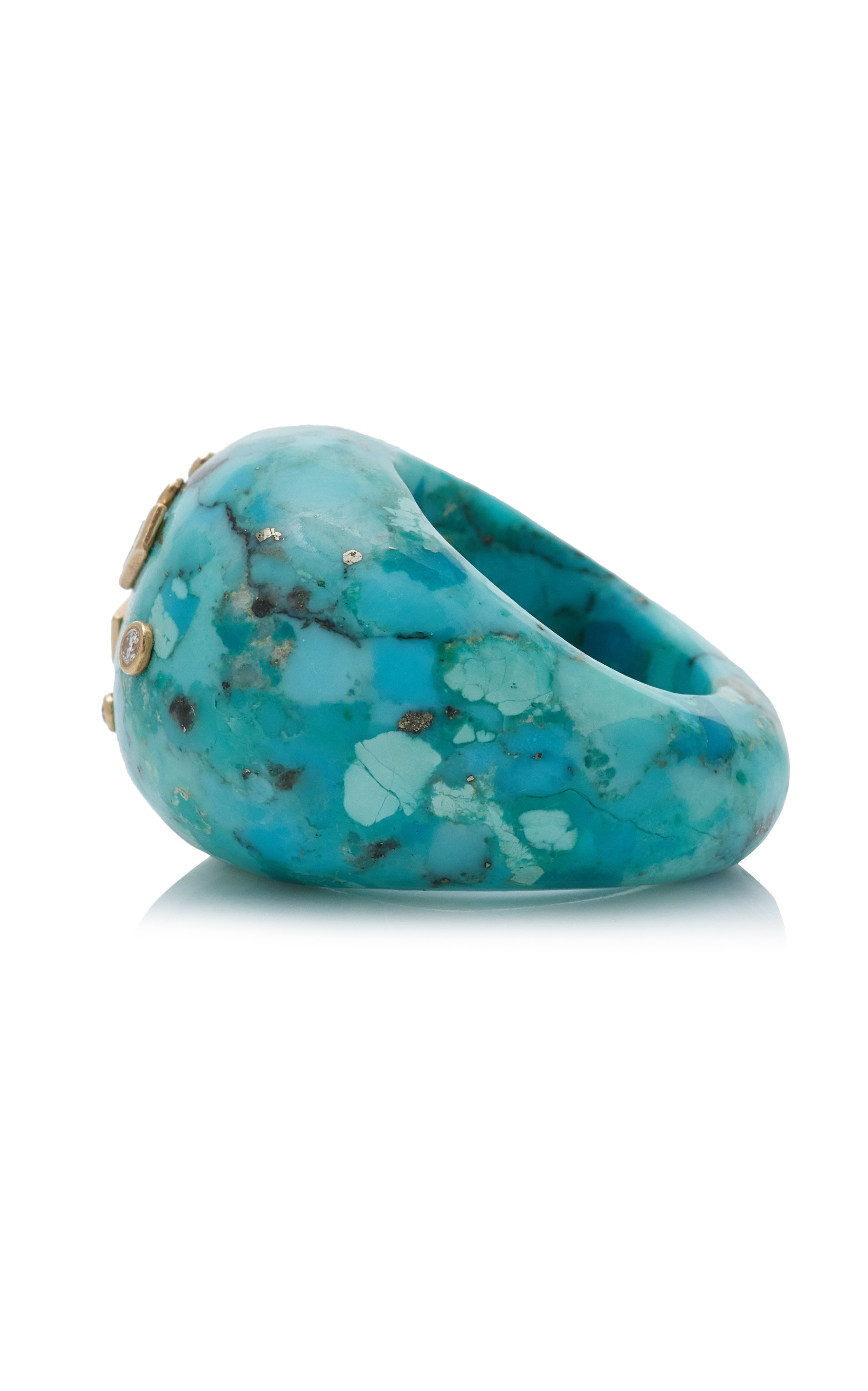 Large Foam Bubble Bath Turquoise Ring | Moda Operandi (Global)