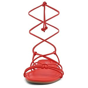 Shoe Land Women’s Flat Lace Up Sandals – Strappy Gladiator Sandals with Adjustable Crisscross... | Amazon (US)