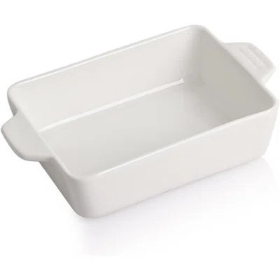 Ceramic Baking Dish, Rectangular Small Baking Pan With Double Handles, 20 Oz For Cooking, Brownie, Kitchen, 6.5 X 4.9 X 1.8 Inches(White) | Wayfair North America