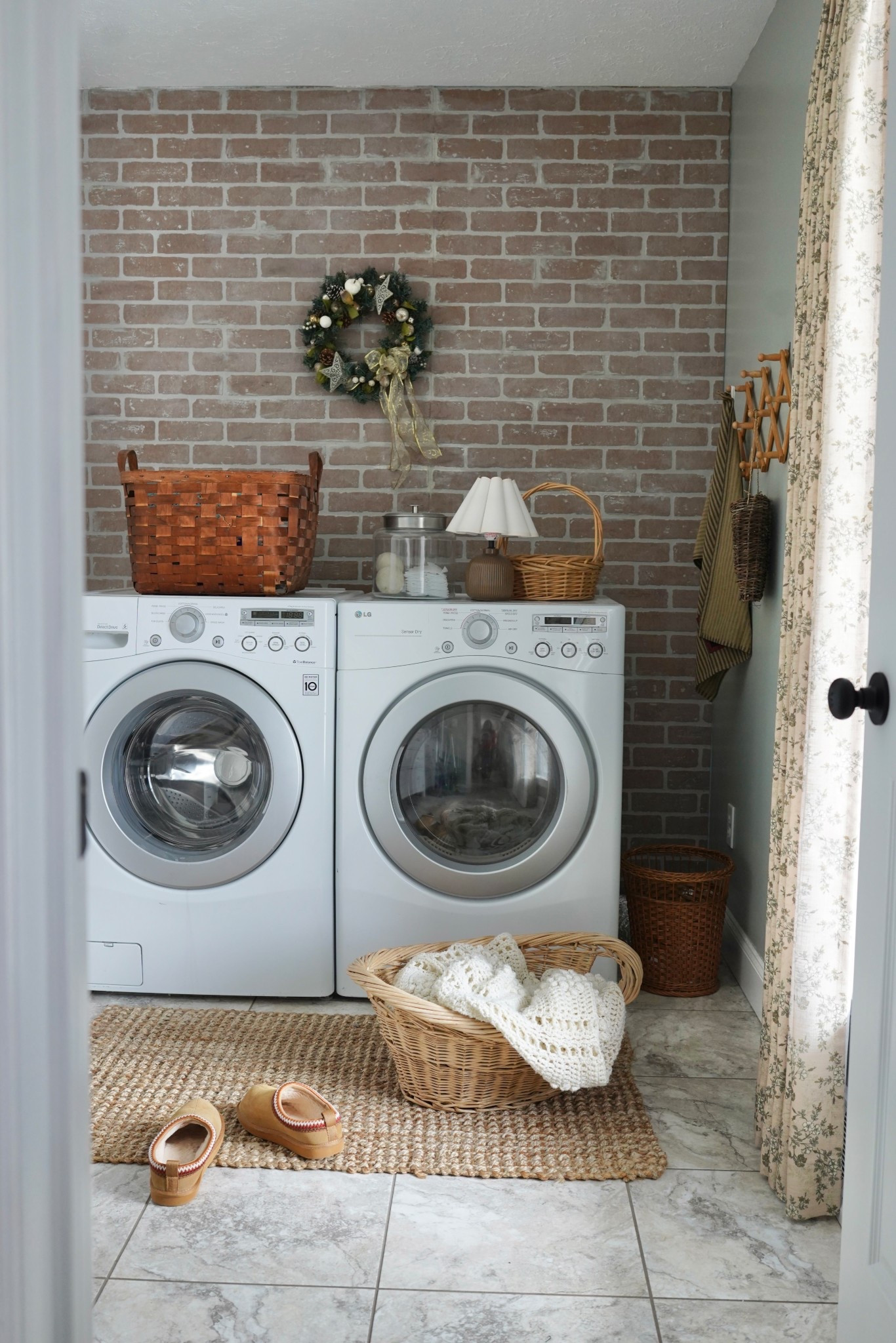 Cottage styled laundry room. Small lamp. Walmart finds. Cottage home. 

#LTKSeasonal #LTKdayinmylife #LTKHome
