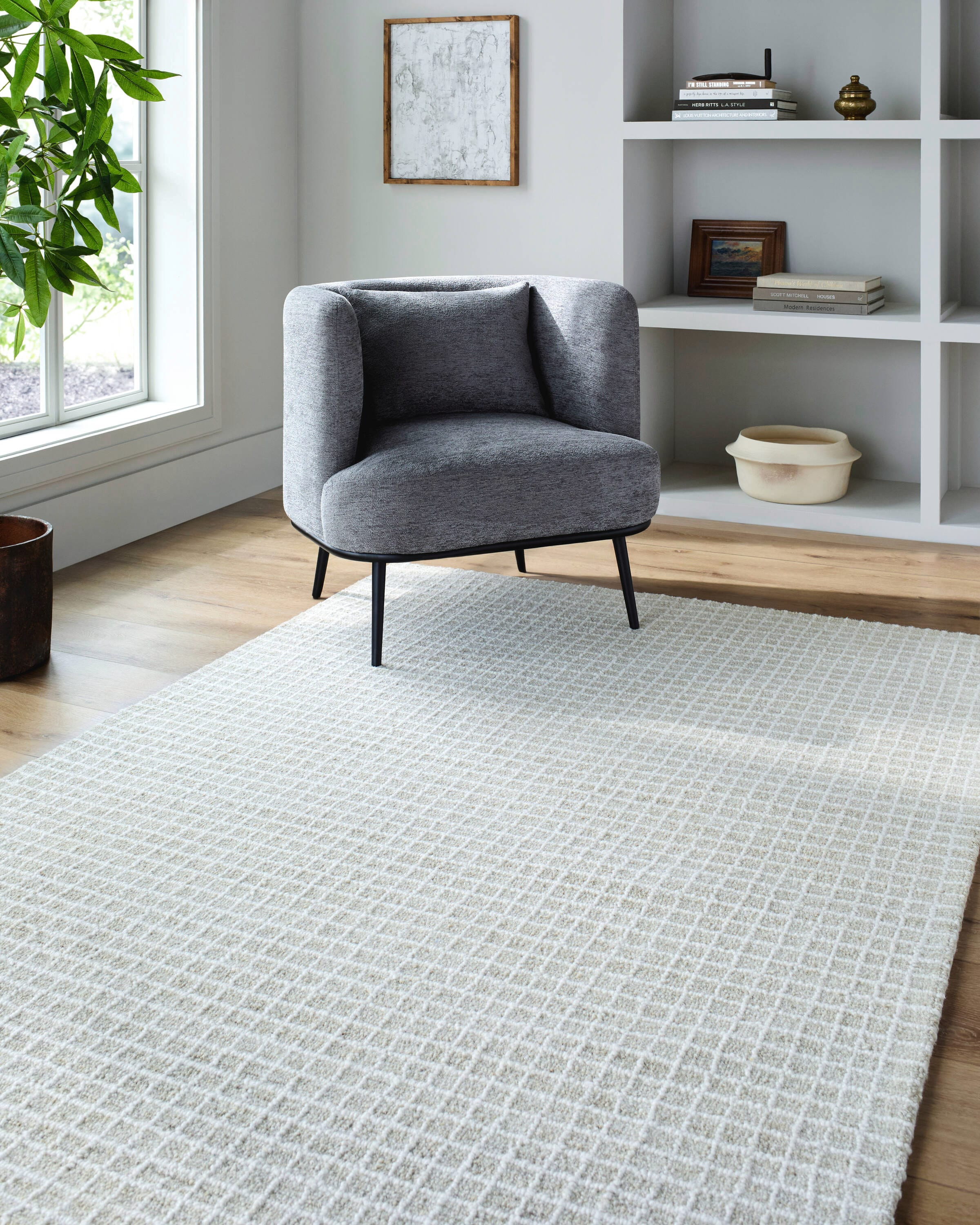 Livabliss Vivir Andreas 8 x 10 (ft) Tufted Wool Gray/Taupe Rectangular Indoor Stripe Global Pet Friendly Area rug | VVAN2303-810 | Lowe's