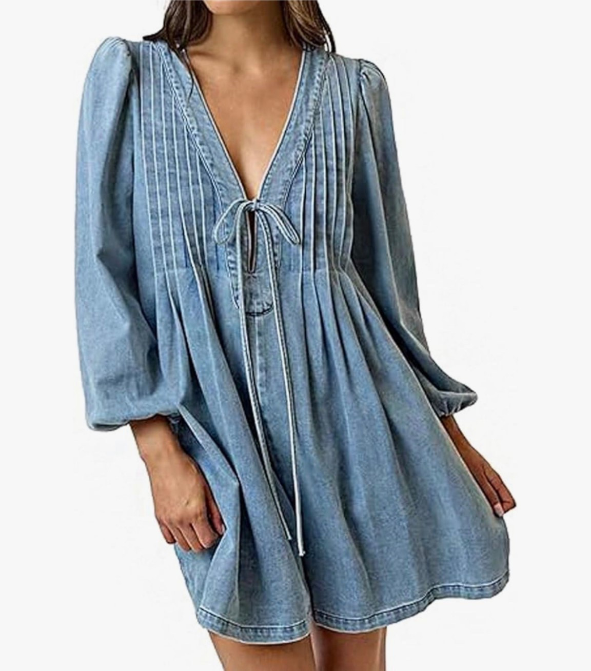 Cutest denim dress from Amazon!! 

#LTKootd #LTKOver40 #LTKSeasonal