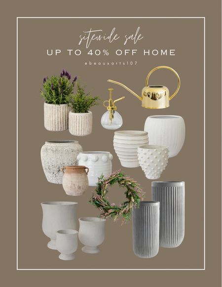 Save up to 40% off sitewide right now on these cute planters & pots 

#LTKHome #LTKStyleTip #LTKSaleAlert