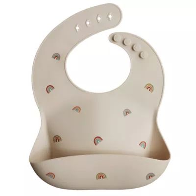 Mushie rainbow silicone bib | buybuy BABY