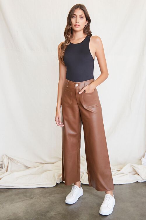 Faux Leather Wide-Leg Pants | Forever 21 (US)