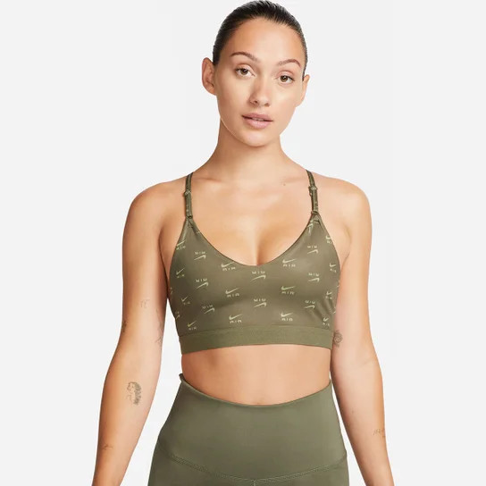 Top Nike Air Indy Light Bra - Oliva | Netshoes (BR)