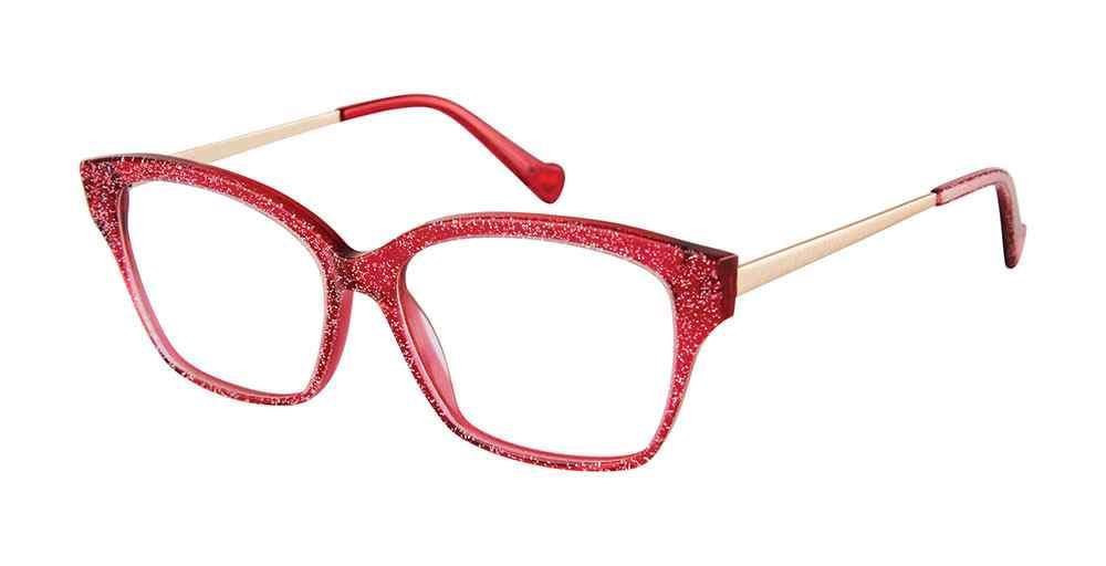 Betsey-Johnson BET-FUNFETTI Eyeglasses BUR - Bur Women Rectangle | Designer Optics