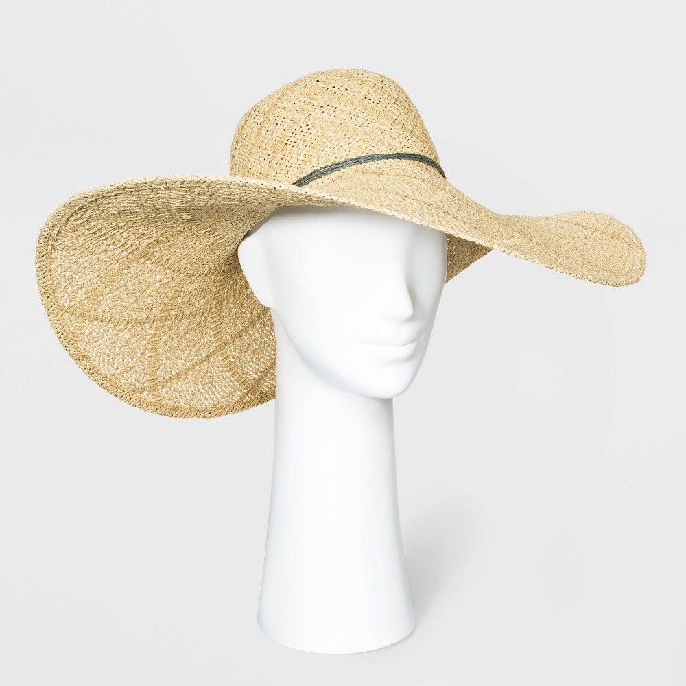 Women's Open Weave Floppy Hats - A New Day Natural One Size | Target
