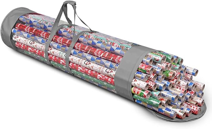 ProPik Wrapping Paper Organizer Storage Bag for All Your Gift Wrap & Ribbons, Fits Long 40 Inch R... | Amazon (US)