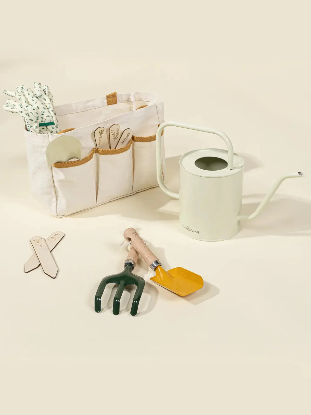 Wooden Gardening Tools Playset | Colored Organics