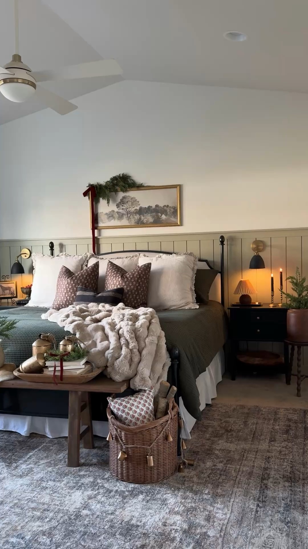 Our primary bedroom at Christmas time, bedroom, decor, bedding, green, bedding, waffle, comforter

#LTKFindsUnder50 #LTKHome #LTKSaleAlert