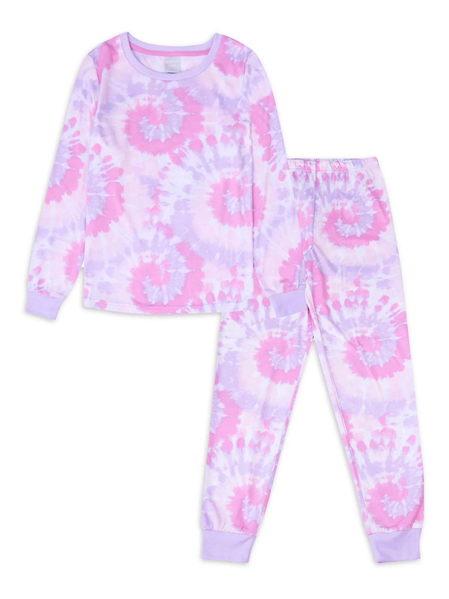 Jellifish Kids Girls 2 Piece Long Sleeve Top with Jogger Pant Pajama Sleep Set, Sizes 4-16 - Walm... | Walmart (US)