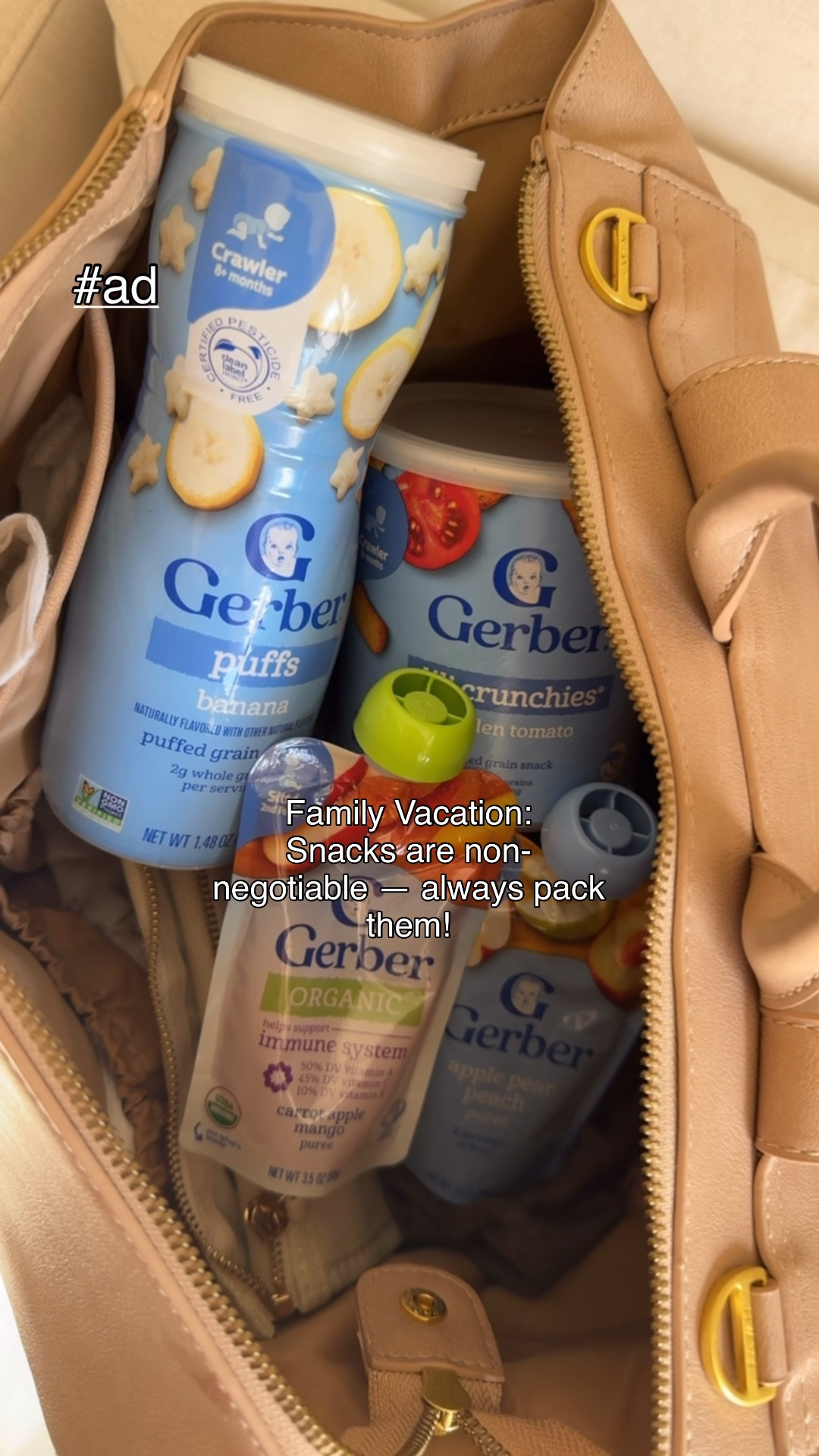 non negotiable: snacks 🤝 vacation. #ad #targetpartner 
#target @gerber @target  

#LTKmomlife