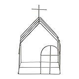 Creative Co-Op 6" L x 5-3/4"W x 10" H Metal Wire Church Figures and Figurines, Multi | Amazon (US)
