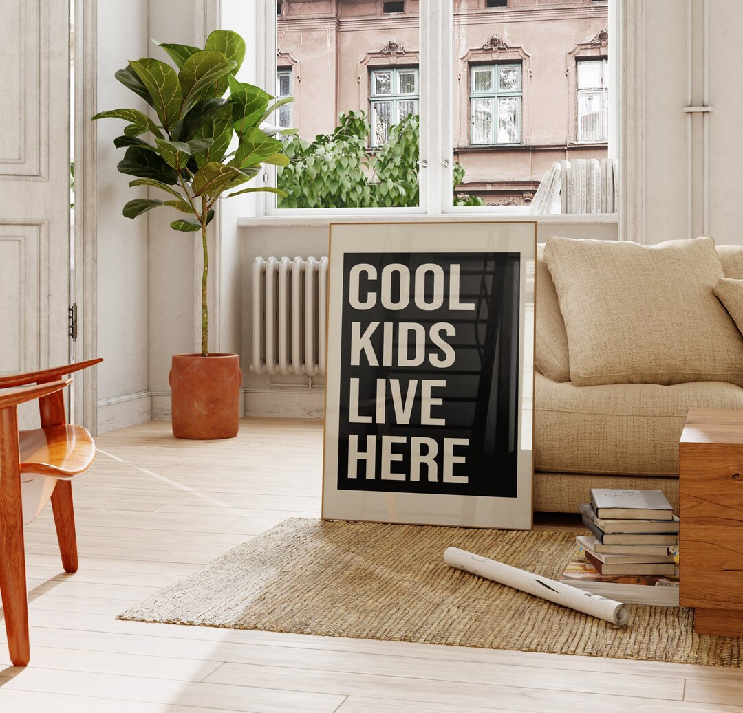 Cool Kids Live Here Poster Digital Print Modern Baby Room Wall - Etsy | Etsy (US)