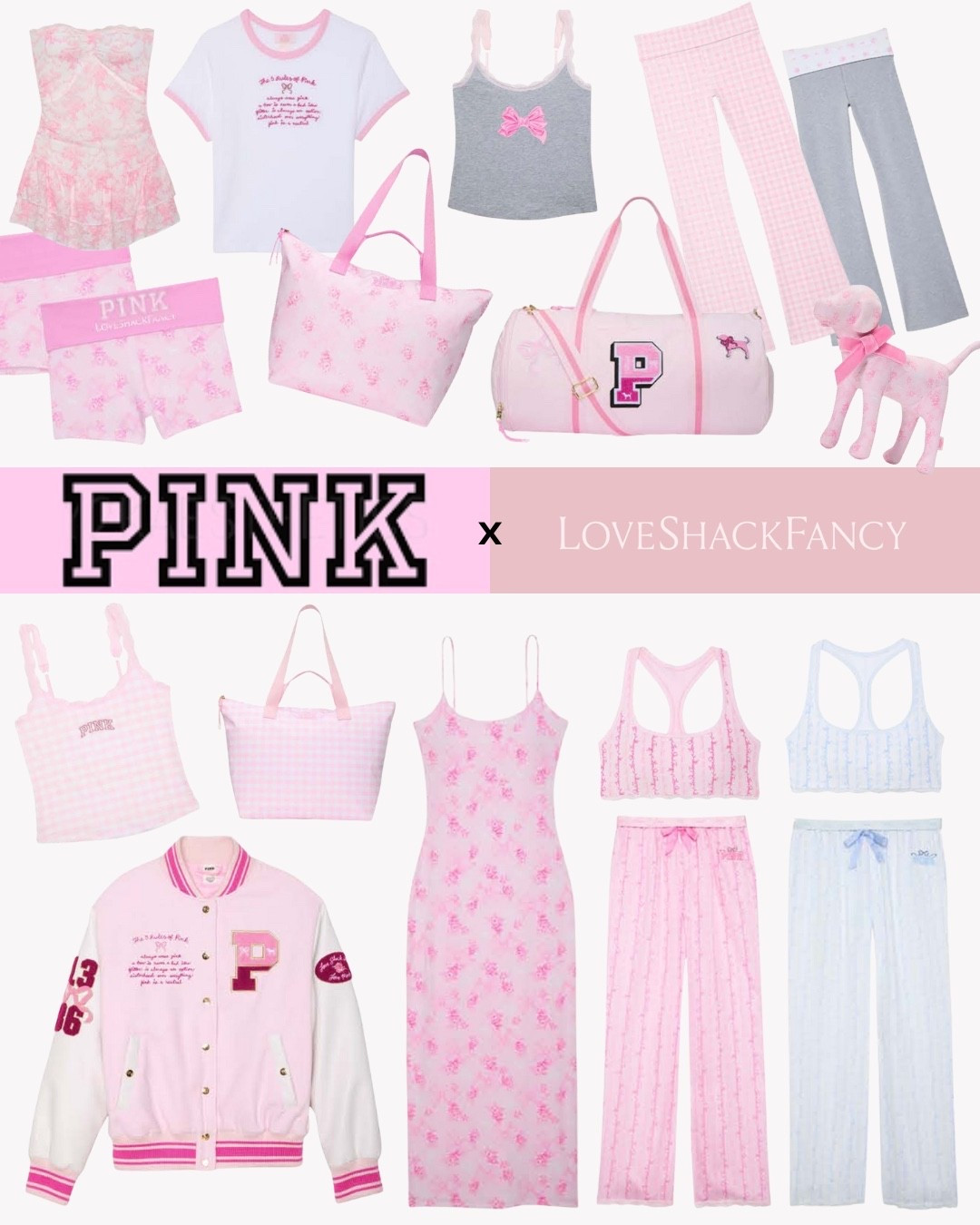 PINK x LoveShackFancy!!😍💕 Click on the item for more colors/prints! 

#loveshackfancy #pink #victoriassecret #vspink #casual #loungewear #pajamas #coquette #cottagecore #bag #travel #purse #dress #matchingset 

#LTKSeasonal #LTKItBag #LTKStyleTip