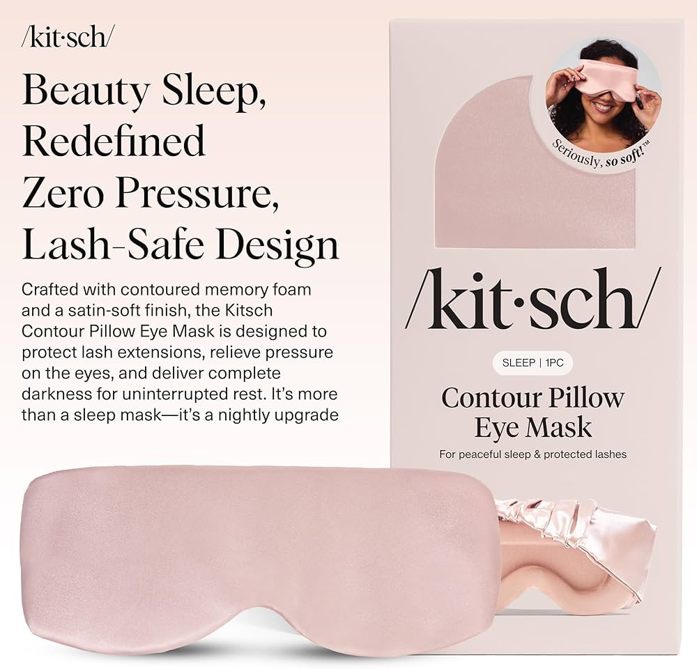 Amazon.com: Kitsch Contour Pillow Eye Mask \u2013 Softer Than Silk Eye Masks for Sleep, Blindfold... | Amazon (US)