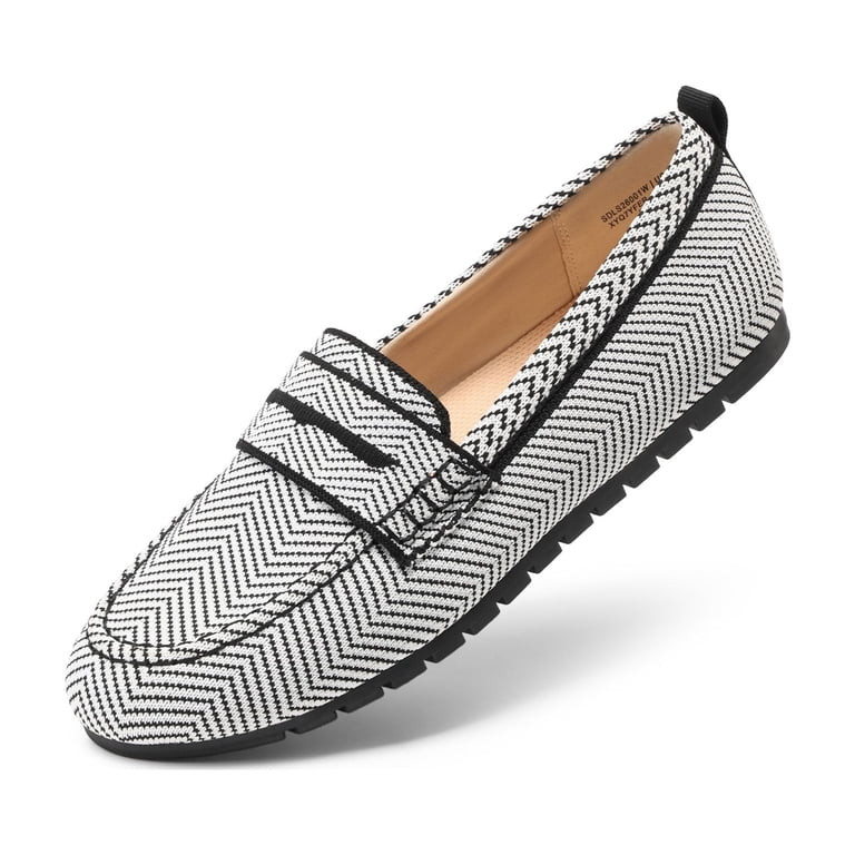 DREAM PAIRS Women's Knit Loafers Comfortable Arch Support Walking Shoes Lightweight Breathable Ca... | Walmart (US)