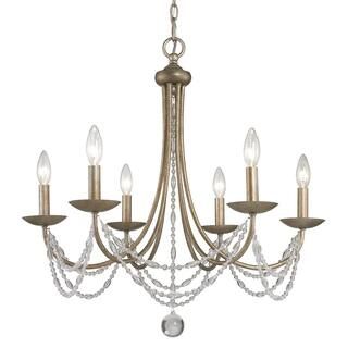 Golden Lighting Tatiana Collection 6-Light Golden Aura Chandelier-6446MPGA - The Home Depot | The Home Depot