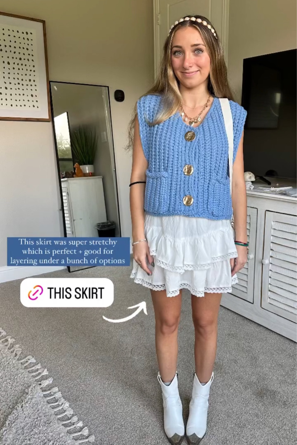 This outfit will make you feel CUTE! Obsessed with the best there are sooo many colors! The skirt is so stretchy too! Such a cute date night outfit 

#LTKShoeCrush #LTKU #LTKBump