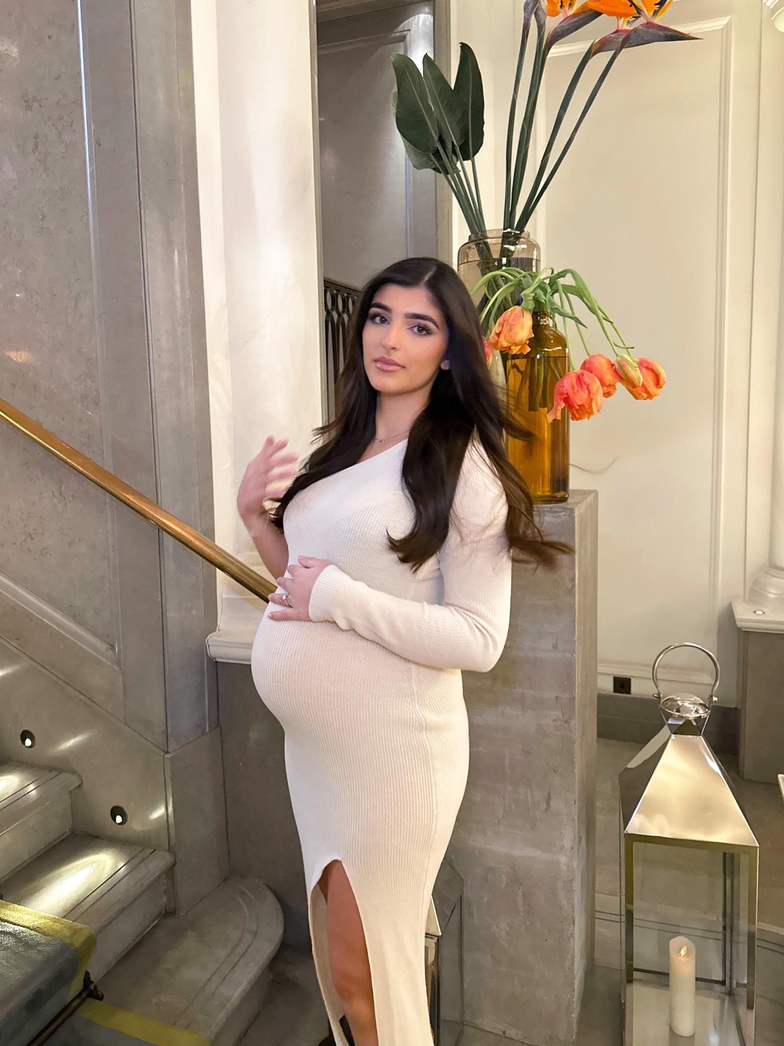 Gorgeous dress from mango I wore to my baby shower! So flattering and accommodating on the bump 🤰🏻

#LTKbump