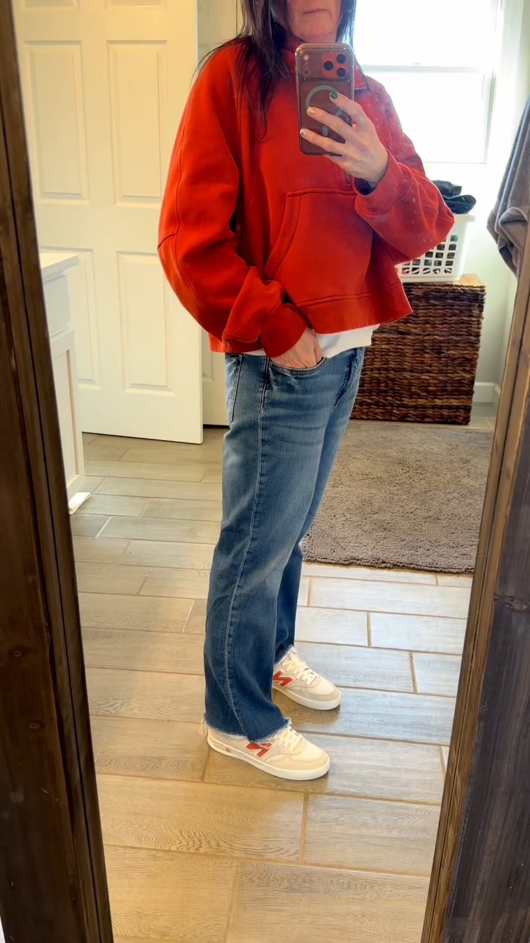 OOTD.  Perfect spring outfit for running errands.  Dog not included ha. 🤪🐶🐾🐾.   @lululemon @KUT from the Kloth @Old Navy @New Balance @Bombas @Muddy Mat 

#LTKvlog #LTKMidsize #LTKootd