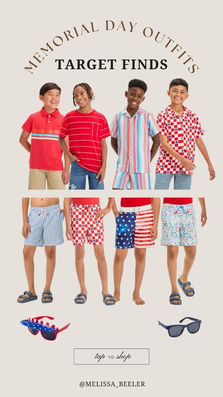 Memorial Day outfits for boys from Target!🇺🇸

Memorial Day. Memorial day outfits. Memorial Day outfit inspo. Red white and blue. Boys swim trucks. 

#LTKKids #LTKSeasonal #LTKSwim