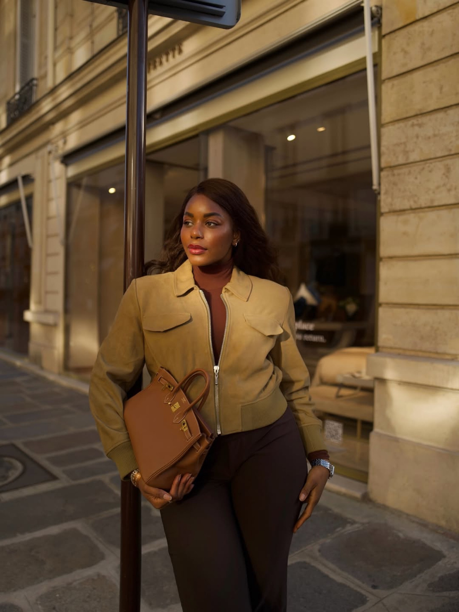 On the way..! Wearing my favorite suede coat for fall. Such a luxe, high quality suede jacket for layering. Styled with chocolate brown set and leather loafers. Linking this autumn outfit / thanksgiving outfit idea below! .. For more links to women’s button-down cardigan, universal thread, stripes uk, melissa murrell, wedding guest dress, stripe deutschland, georgia louise1, courtney wears, sisterstudio, fall wedding guest dress, follow me on LTK! ✨

#LTKWorkwear #LTKSeasonal #LTKStyleTip