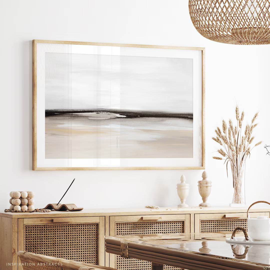 Neutral Landscape Painting, 30x40 Wall Art, Calm Abstract Landscape, Acrylic Painting, Minimalist... | Etsy (US)