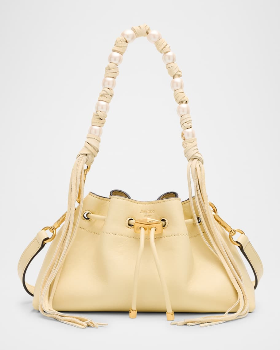 Cinch Small Pearly-Embellished Leather Shoulder Bag | Neiman Marcus