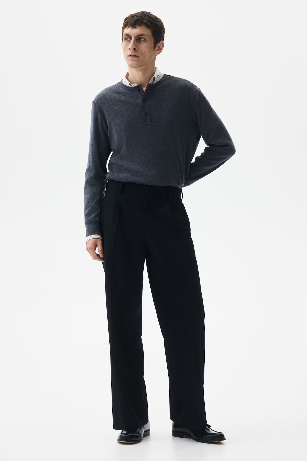Men’s Black Loose-Fit Tailored Pants | H&M CA | H&M (US + CA)
