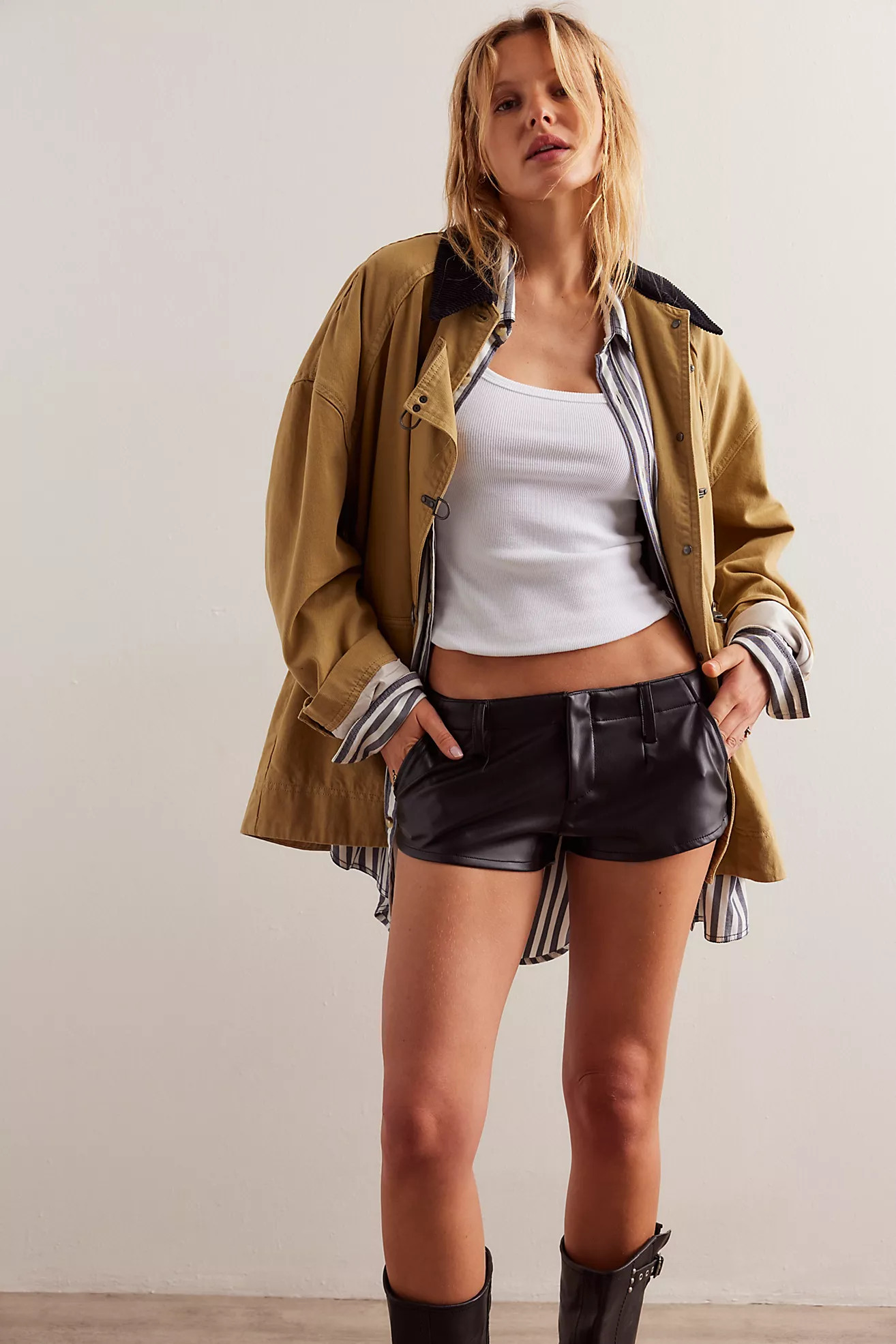 Alessia Vegan Micro Trouser Shorts | Free People (UK)