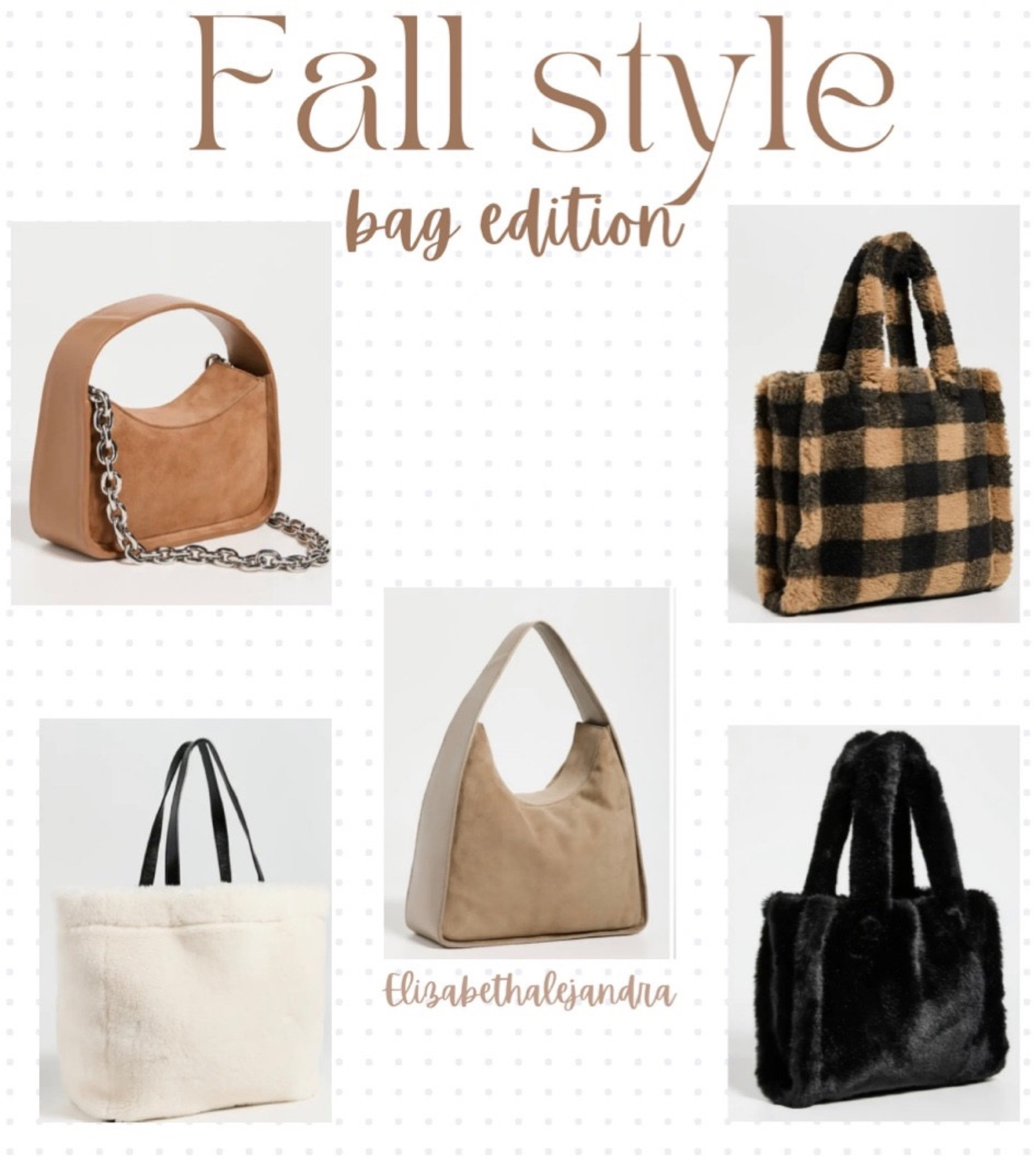 Shopbop bags
Fuzzy bag
Fall style inspo 
Tote bag
Purse 

Follow my shop @elizabeth.alejandra on the @shop.LTK app to shop this post and get my exclusive app-only content!

#liketkit #LTKitbag #LTKstyletip
@shop.ltk
https://liketk.it/4hB3F