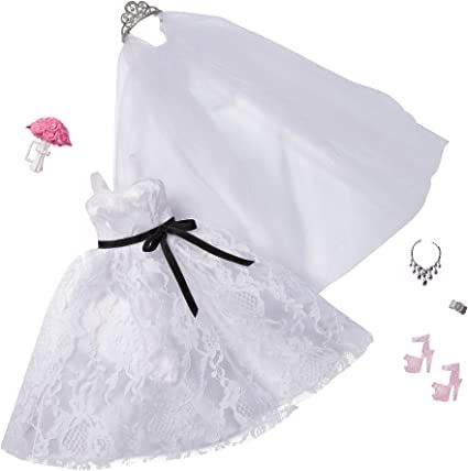 Barbie Fashion Pack: Bridal Outfit Doll with Wedding Dress, Veil, Shoes, Necklace, Bracelet & Bou... | Amazon (US)