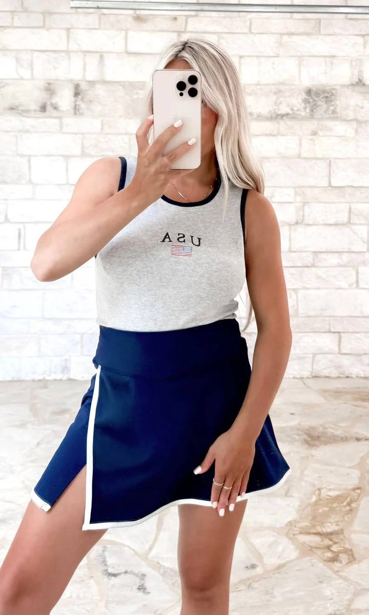 Out & About Navy Athletic Skort w/ Built In Shorts | CK Squared Boutique