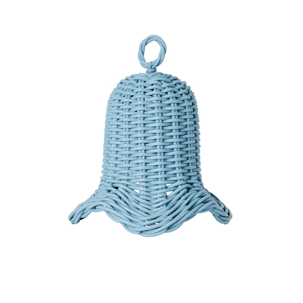 Rattan Sleigh Bells Surfside Blue - Set of 2 | Cailini Coastal