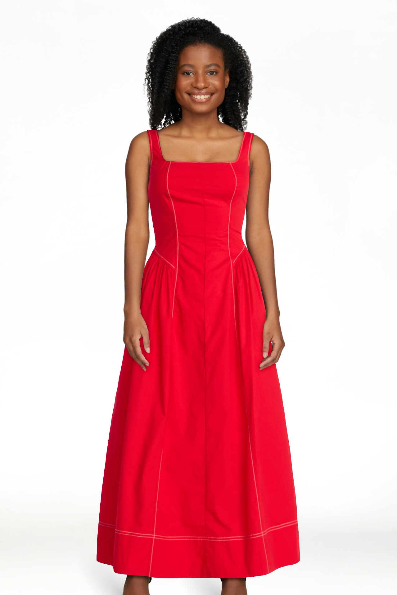 Free Assembly Women's and Women's Plus Sleeveless Cotton Panel Maxi Dress, Sizes XS- 4X | Walmart (US)