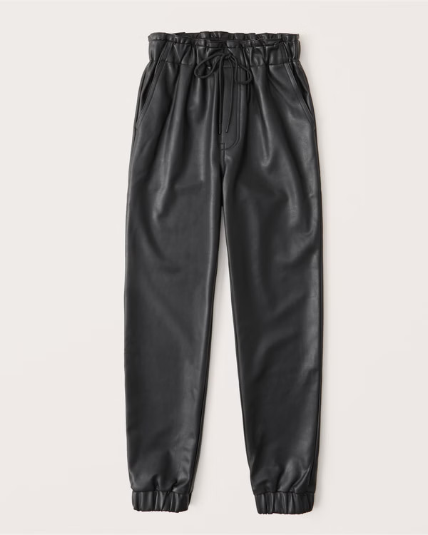 Vegan Leather Joggers | Abercrombie & Fitch (US)