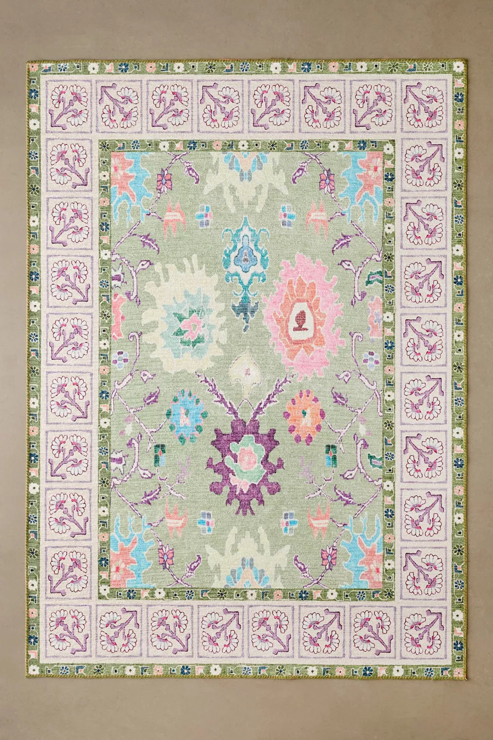 Una Floral Printed Rug | Urban Outfitters (US and RoW)