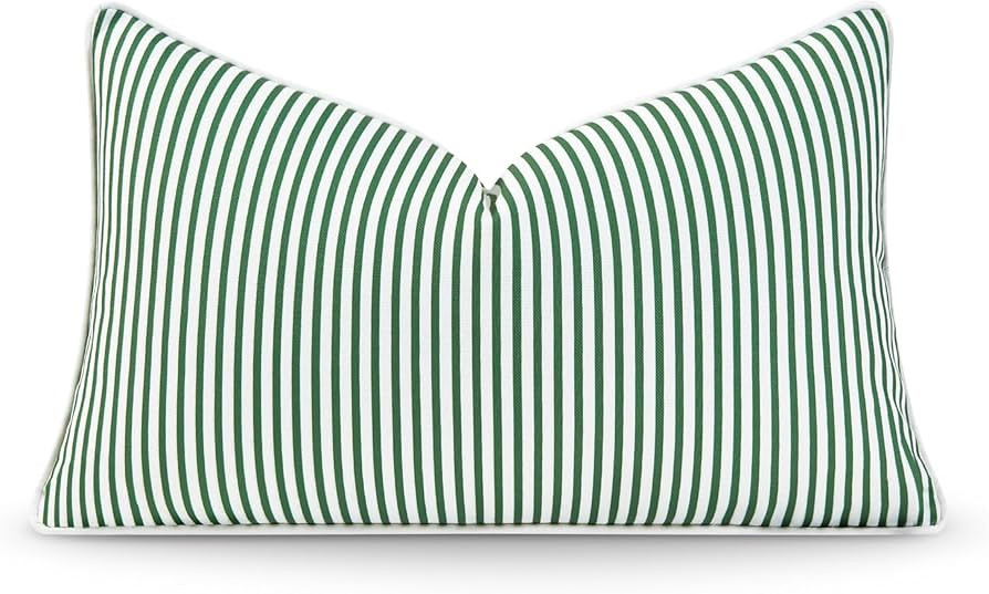 Hofdeco Premium Coastal Patio Indoor Outdoor Lumbar Pillow Cover Only, 12"x20" Water Resistant fo... | Amazon (US)