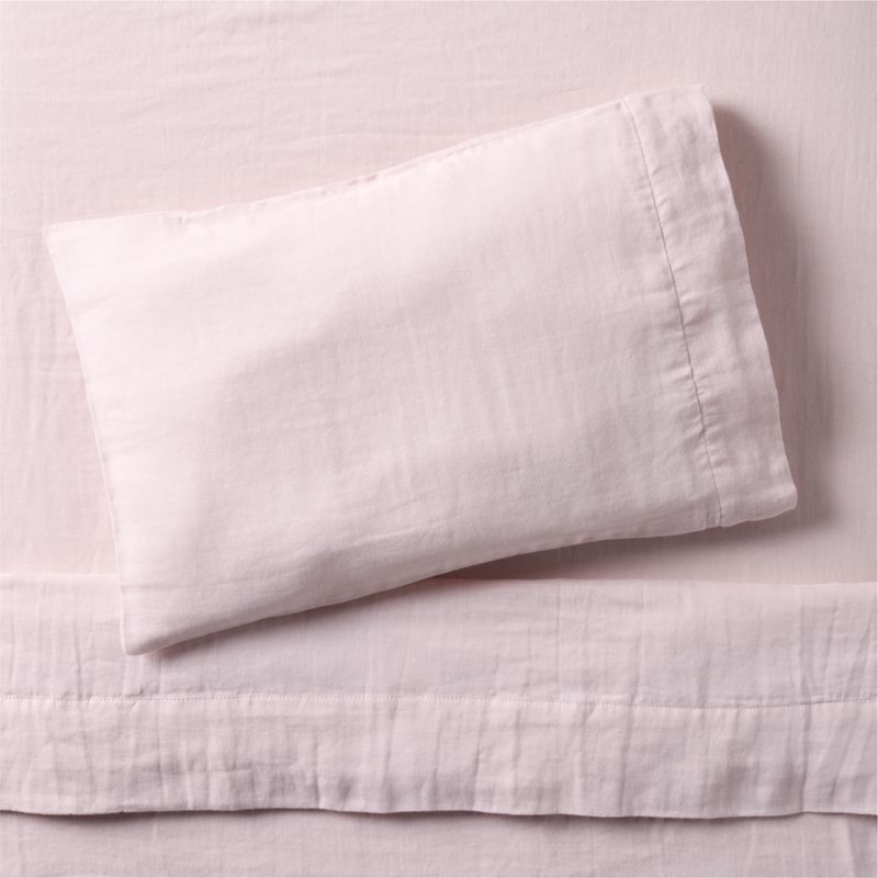 Supersoft Mauve Rose Organic Cotton Toddler Sheet Set + Reviews | Crate & Kids | Crate & Barrel