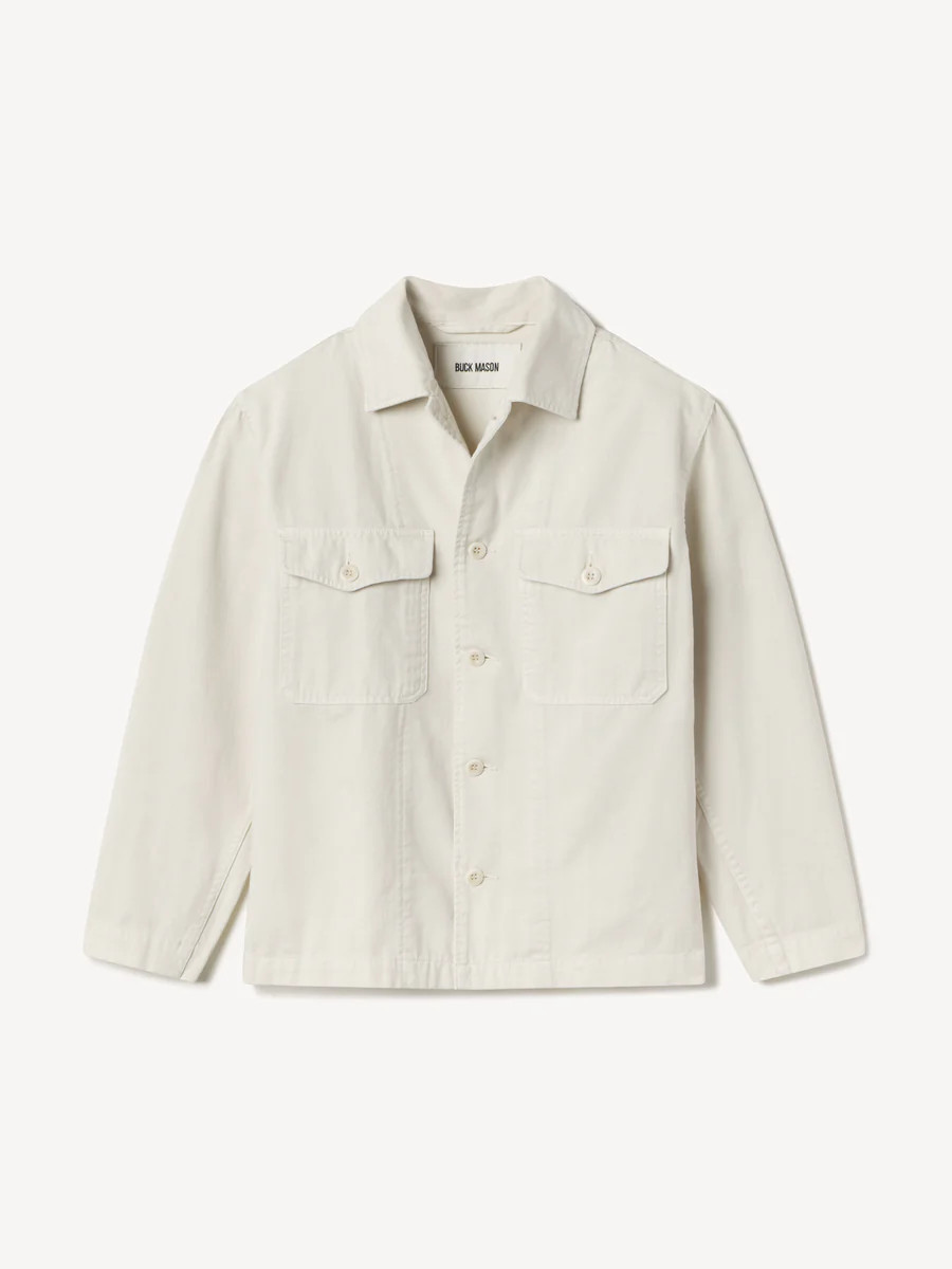 Warm White Baja Twill Field Shirt - Buck Mason- Modern American Classics | Buck Mason
