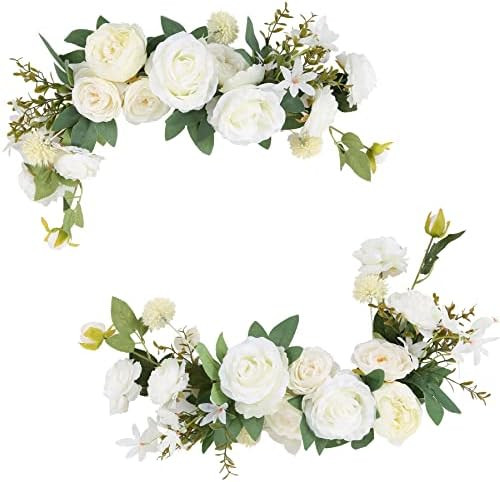 Wedding Flowers Welocme Sign Flowers Fake Roses Combo Silk Peony for Wedding Decorations Bridal Show | Amazon (US)
